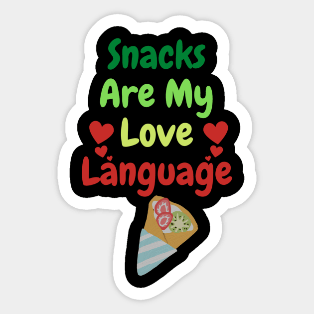 Snacks Are My Love Language Sticker by HALLSHOP